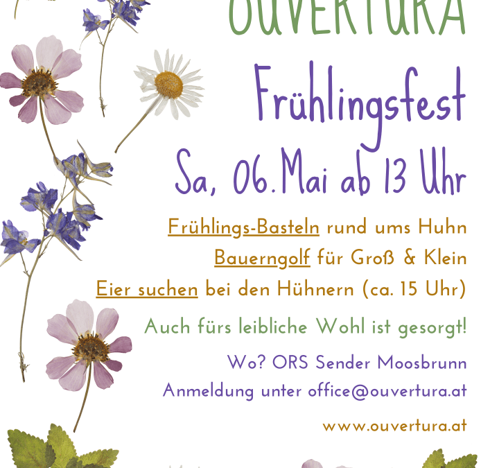 Frühlingsfest Sa., 6. Mai 2023, 13 bis 17 Uhr